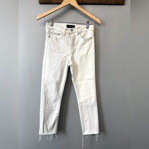 Banana Republic High-rise Skinny Cropped White Jeans size 25/0